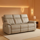 Grey Power Reclining Sofa With Fold Down Table Usb Type C