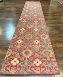 Runner Rug 3 x 14.7, Long Hallway Rug, Wool, Power Loomed, Contemporary, Floral