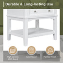 24' Bathroom Vanity With Sink, Bathroom Storage Cabinet with Drawer and Open Shelf, Solid Wood Frame, White (Old Sku:SY999991AAK)