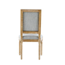 French Country Dining Chairs Set of 6 - Elegant Cane Back & Upholstered Seats - Rustic Grayish Green Solid Rubberwood