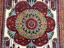 Persian Bijar Rug 2.6 x 4, Antique Carpet, Brick Red and Ivory