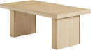 63 Inch Farmhouse Dining Table Seats 6 With Fluted Lines