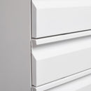 Modern 3-Drawer Mobile Filing Cabinet with Lock, White Metal Office Storage, Legal/Letter Size
