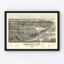 Vintage Map of Cottage City, Massachusetts 1890