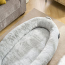 Human Dog Bed for Adult, Giant Extra Large Memory Foam Human Size Pet Bed for People, Fluffy Plush Dog Bed for Human with Storage Pocket  Cover Portable Handle Non-Slip Bottom