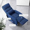 Power Lift Recliner Chair In Dark Blue Fabric Easy Assembly