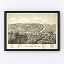 Vintage Map of Warren, Massachusetts 1879