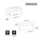 Upholstered Ottoman Coffee Table Foot Rest with Black Metal Legs and Open Storage, Faux Fur, Beige, 30.7' Wide