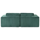 U_Style Corduroy Double Sofa Bed with 2 Pillows, Perfect for Living Rooms, Apartments, Offices