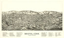Vintage Map of Bristol, Connecticut 1889