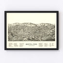 Vintage Map of Bristol, Connecticut 1889
