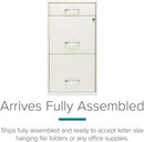 3 Drawer 27.32 Inch White Metal Filing Cabinet Lockable Preassembled For Legal And Letter Size