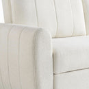 Convertible Sleeper Loveseat 66 Inch Polyester Ivory