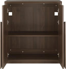 Walnut Sideboard Buffet Cabinet With Generous Storage And Wave Pattern Doors