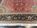Persian Tabriz Rug 10x13 – Floral Medallion & Birds, Wool & Silk, 330 KPSI