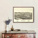 Vintage Map of Poland, New York 1890