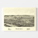 Vintage Map of Poland, New York 1890