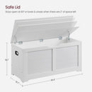 Cloud White LargeCapacity Storage Bench Hinges Chest