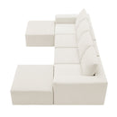 Luxury Cloud Chenille Modular U Shaped Sectional Sofa with Ottomans, Deep Seat, No Assembly Required, 3 Colors, 110*72'