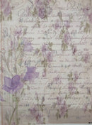 Wildflower Script Designer Printed AIDA Fabric. Canvas for embroidery with an applied background  KF-1274A