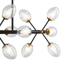 Nodus Crystal Rectangular 18 Lights Chandelier // Black