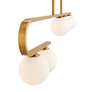 Anechdoche Rectangular Chandelier // Gold and White