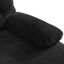 82.6' Modern Sectional Sofas Couches Velvet L-Shaped Couches for Living Room, Bedroom, Black