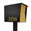 UpTown Box Locking Package Dropbox  in TEXTURED MATT  BLACK - Modern Mailbox