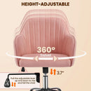 Pink Desk Chair With Adjustable Height For Home Office