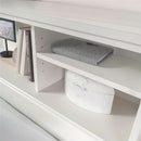 Transitional Engineered Wood Headboard with Adjustable Shelves