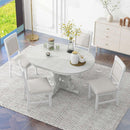 Round Solid Wood Dining Table Set Four