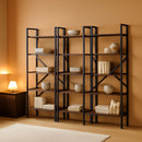 Rustic Brown Four Tier Bookshelf For Home Office Storage