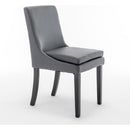 Modern Dining Chairs Set of 2, Upholstered Kitchen & Dining Room Chairs with Solid Wood Legs,Tufted Linen Fabric Chairs for Living Room, Restaurant