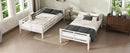 Metal Twin XL over Twin XL Bunk Bed for Teens and Adults,Space-Saving/Noise Reduced/No Box Spring Needed,White