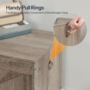SolidWoodFinish Storage Bench Greige 43Inch Drawer