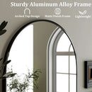 Arched Wall Mirror Black Metal Frame 24 By 36 Inches
