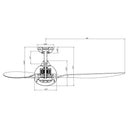 56" Bernardino Indoor Brushed Nickel Downrod Mount Chandelier Ceiling Fan with Light Kit And Remote Control