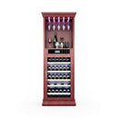 Nuvia 56-Bottle 7.5 Cu.Ft Single-Zone Multi-Tiered Wooden Wine Cooler Cabinet With Humidity And Temperature Controls (SAK73195)