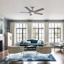 56" Genoa Farmhouse DC Motor Downrod Mount Reversible Ceiling Fan with Lighting and Remote Control