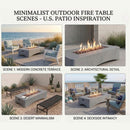 Alora 56-Inch 50K BTU Outdoor Modern Propane Fire Pit Table (SAK56830)