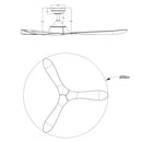 56" Industrial DC Motor Downrod Mount Reversible Ceiling Fan with Remote Control
