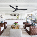 56" Industrial DC Motor Downrod Mount Reversible Ceiling Fan with Remote Control