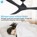 56" Industrial DC Motor Downrod Mount Reversible Ceiling Fan with Remote Control
