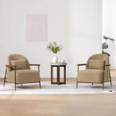 Camel Faux Sherpa Upholstered Armchair Modern Collection