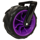 360° Rotating Rear Wheel Heavy-Duty Folding Wagon – Multi-Use Garden Cart with All-Terrain Wheels, Dual-Color (Black & Purple) Design for Camping, Beach, Picnic & Outdoor