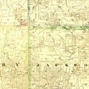Vintage Map of Jackson County, Iowa 1867