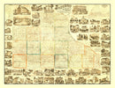 Vintage Map of Jackson County, Iowa 1867