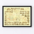 Vintage Map of Jackson County, Iowa 1867