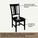 San Remo Splatback Dining Chairs Set Of Two, Black