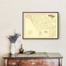 Vintage Map of Yolo County, California 1871